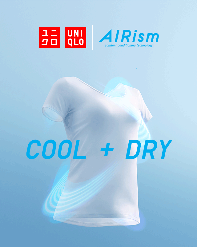主打轻盈与凉感的 airism 材质,不但相当透气清爽,触感顺滑柔顺,而且